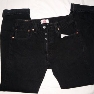Vintage Black Levi 501 straight leg | Button fly